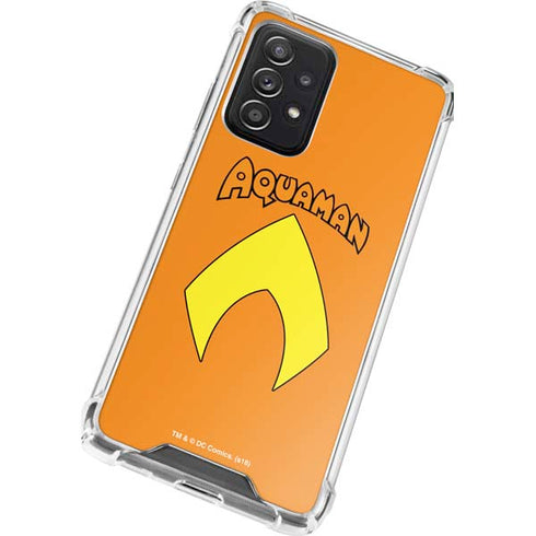 DC Comics Aquaman Classic Logo Galaxy A72 5G Clear Case